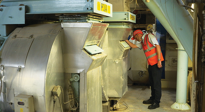 The business end of Bury mill. These two pelleters can be set up to produce pellets from 6mm in diameter down to the 2mm pellets used for the VIDA range 