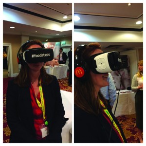 NPA’s Zoe Davies was given the on-farm virtual reality experience  