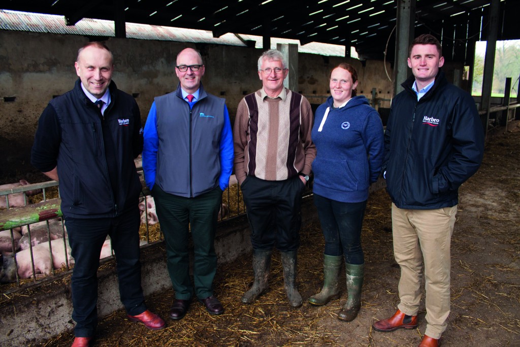 From left: Iain Lyle, Harbro; Andy McGowan, SPP; Wilbert and Jennifer Hall; and Will French, Harbro