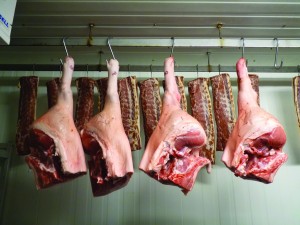 The Thompsons sell 15% of the unit’s pork through the butchery. Credit: www.justfarmers.org.uk