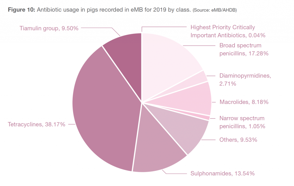 Antibiotic usage by class