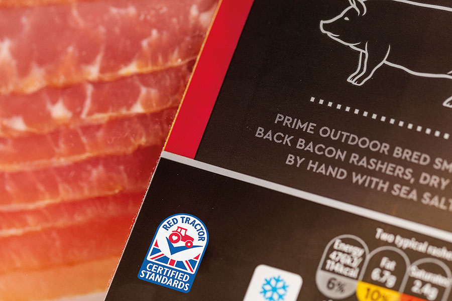 Red Tractor logo on food packaging