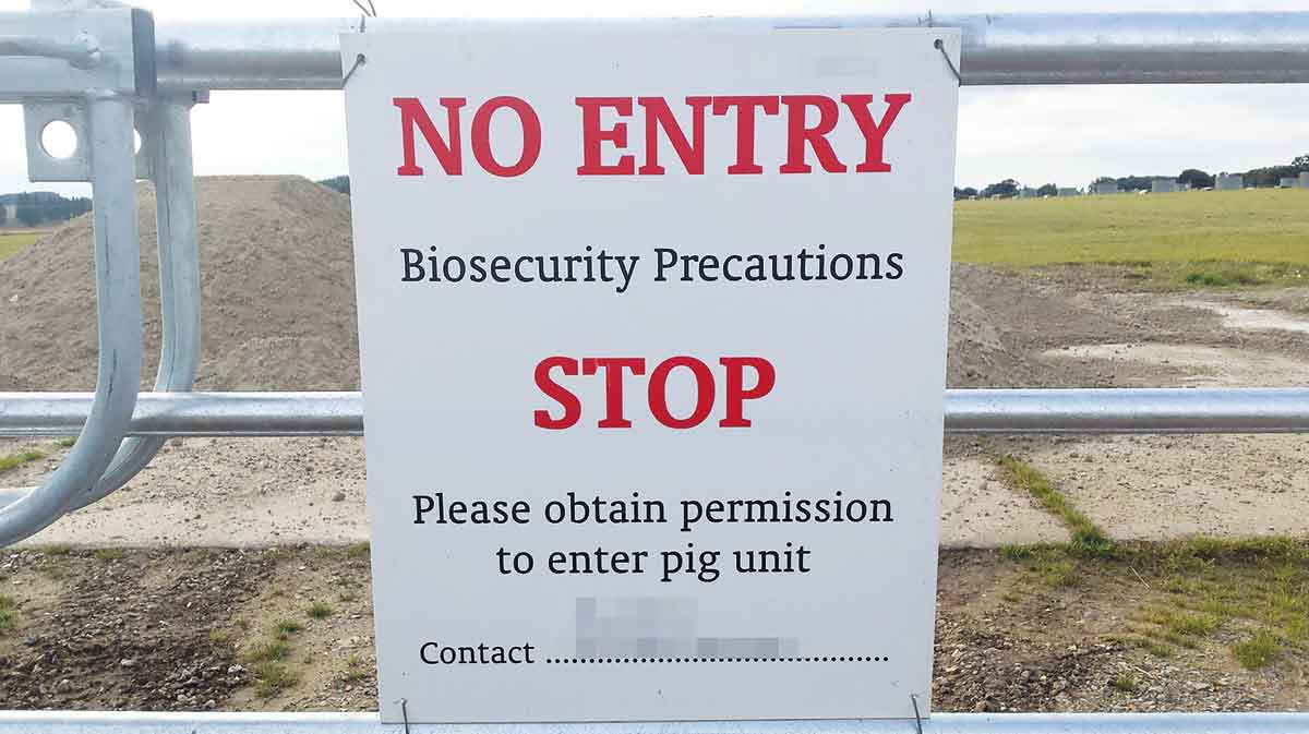 Biosecurity sign