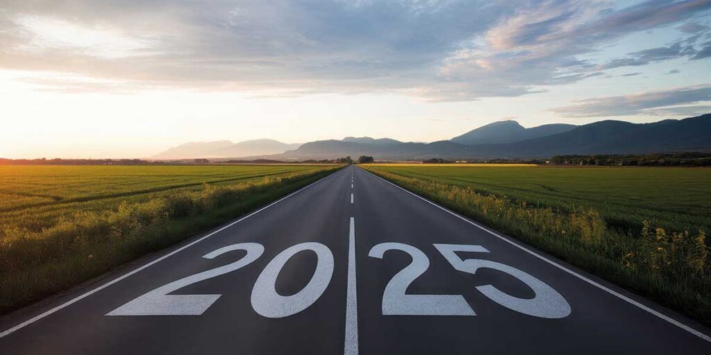 road with 2025 on