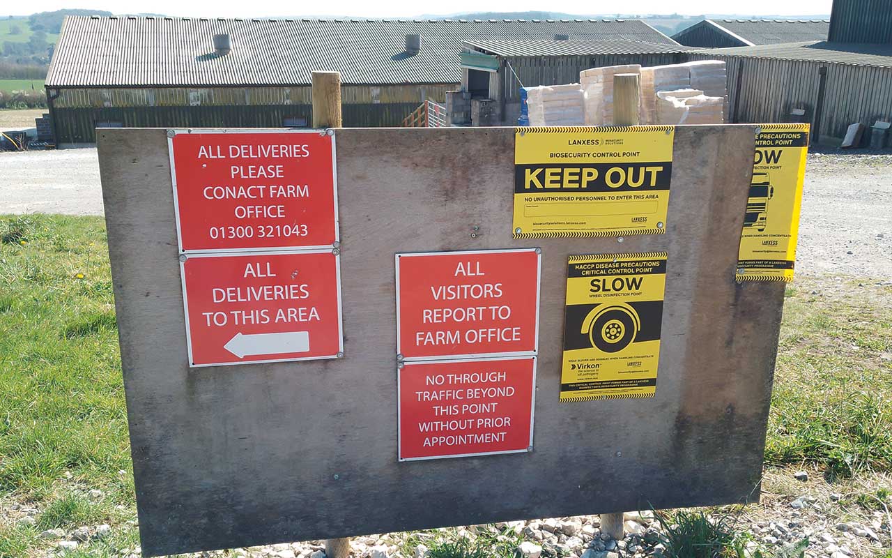 Signage at weighbridge