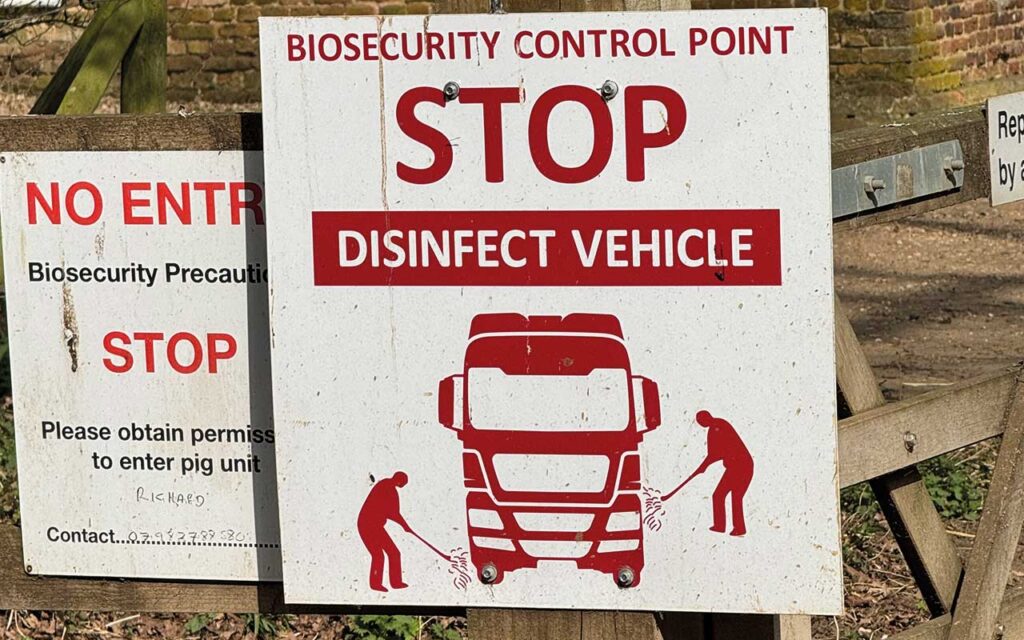 Disinfect your vehicle sign