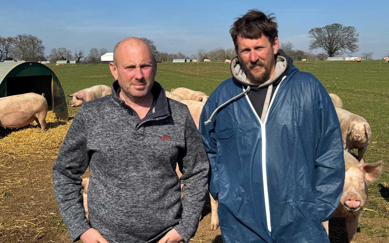 Richard Mellor and Lee Hewitt, who manages Warren Farm