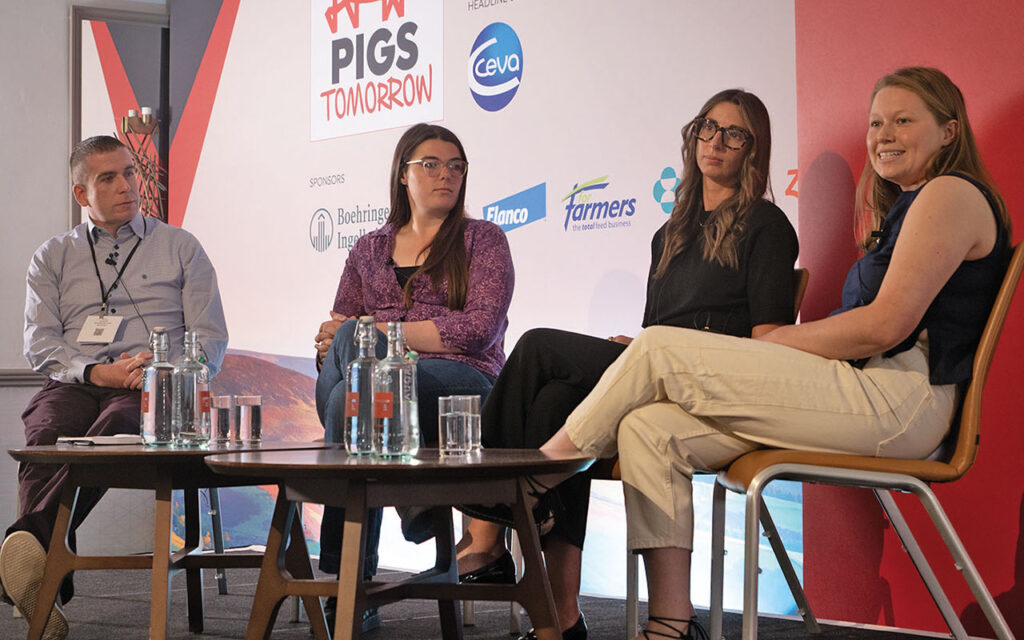 Comment: Market recovery, export growth and on-farm innovation Shane (left) chaired the Young Guns panel at May’s Pigs Tomorrow event