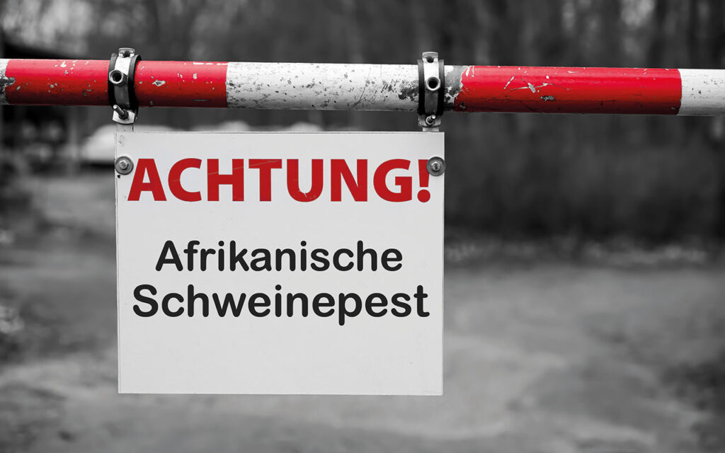 African swine fever biosecurity sign