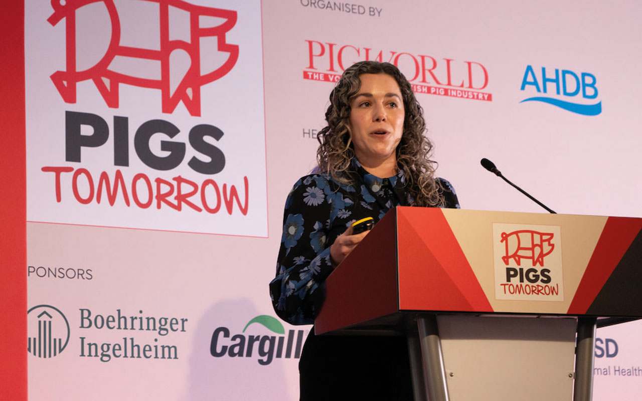 Harriet Bartlett at the Pigs Tomorrow conference