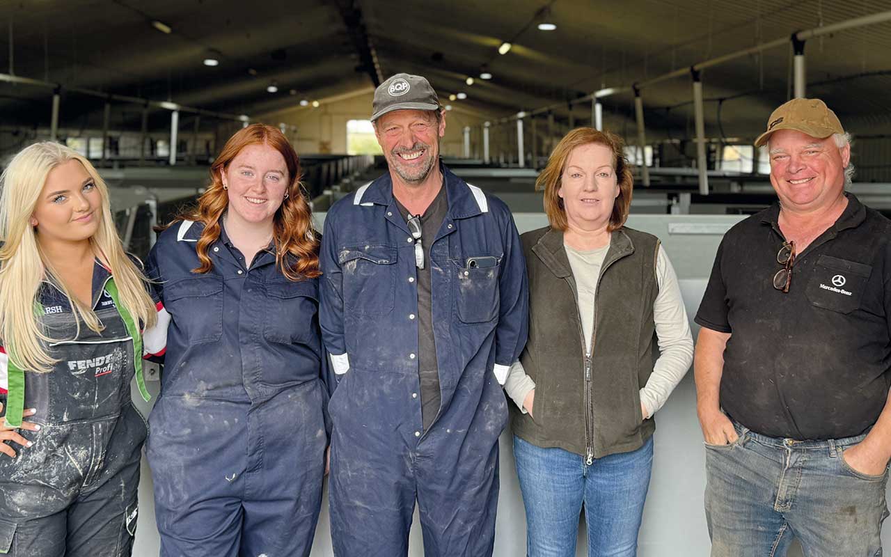 From left: Esme Marsh, Rebecca Kelly, Mark Jagger, Zoe Marsh and Andrew Marsh