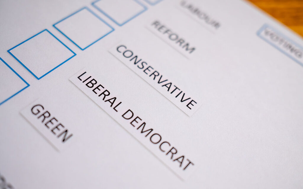 Comment: How are things looking for the parties, post conference 2025? List of political parties with tickboxes