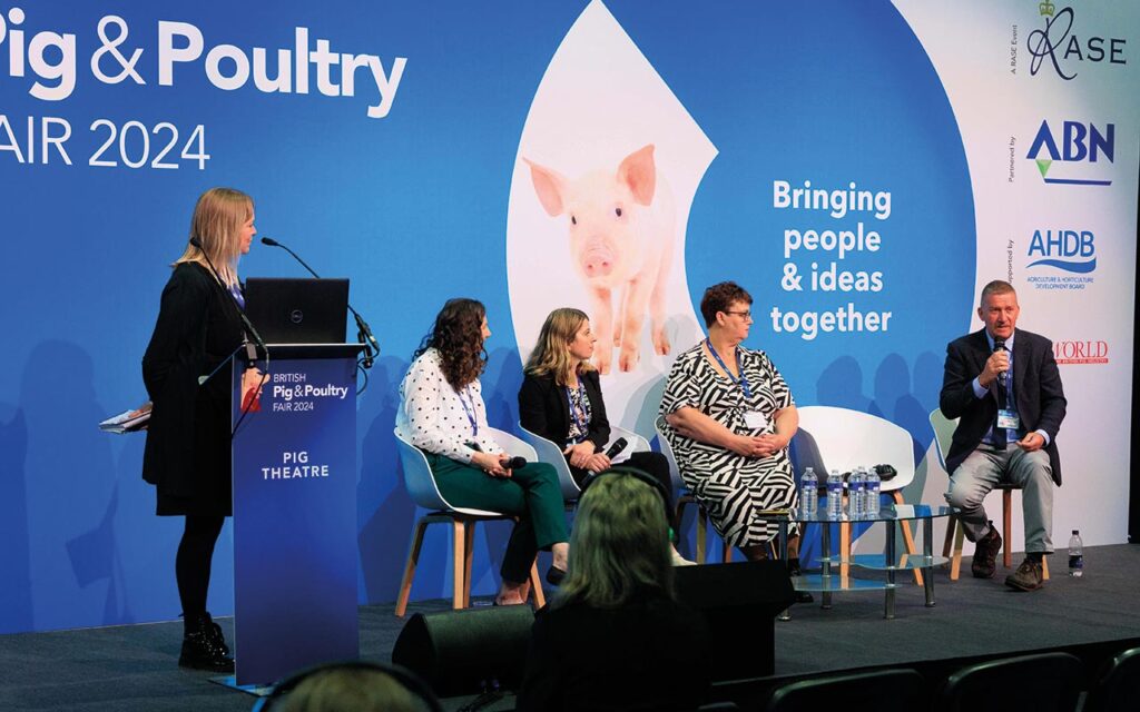 Dr Charlotte Evans chairing a forum at the 2024 fair