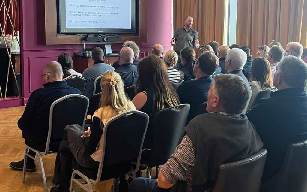 Ceva pig discussion focuses on litter weight and EID Dominic Charman highlighted the benefits of EID at the Ceva event