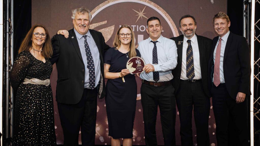 The Harper team received the award from ForFarmers commercial director Tom Welham, and Lucy Porter